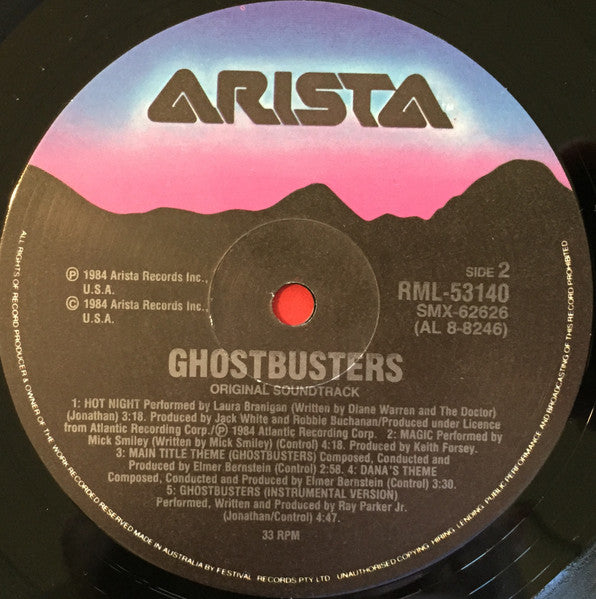 Various – Ghostbusters (Original Soundtrack Album) LP vinyl record, image 4 of 4