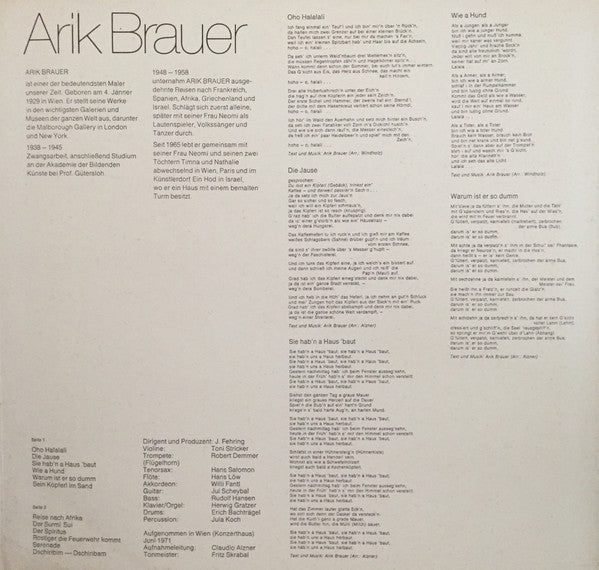 Arik Brauer – Arik Brauer LP vinyl record, image 5 of 8