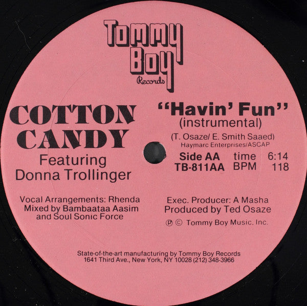 Cotton Candy, Donna Trollinger – Havin' Fun 12" vinyl record, image 2 of 3