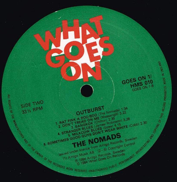 The Nomads – Outburst LP vinyl record, image 4 of 4
