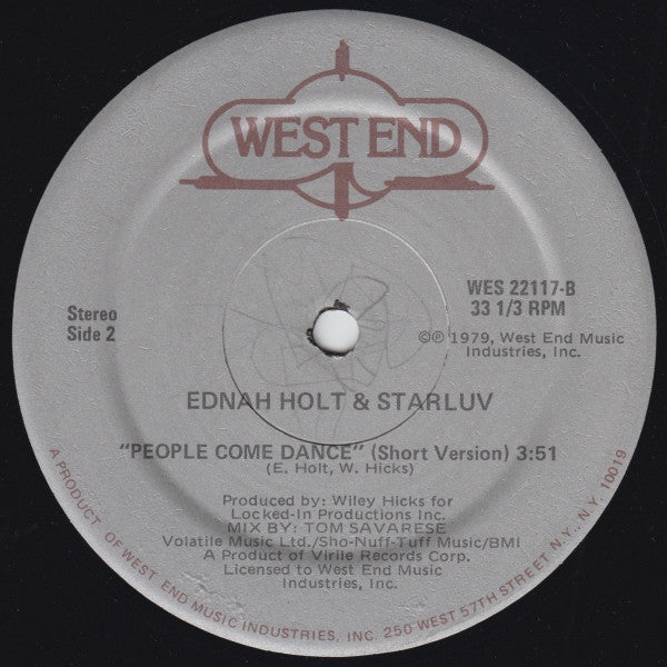 Ednah Holt, Starluv – People Come Dance 12" vinyl record, image 2 of 2