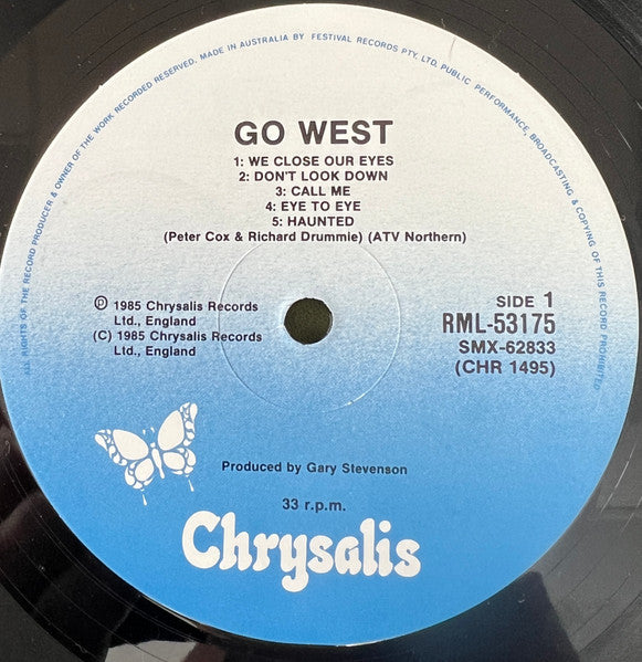 Go West – Go West LP vinyl record, image 3 of 5