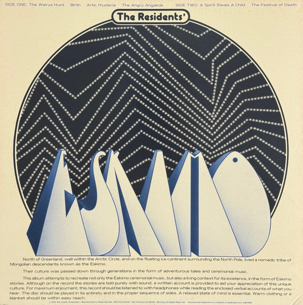 The Residents – Eskimo LP vinyl record, image 4 of 9