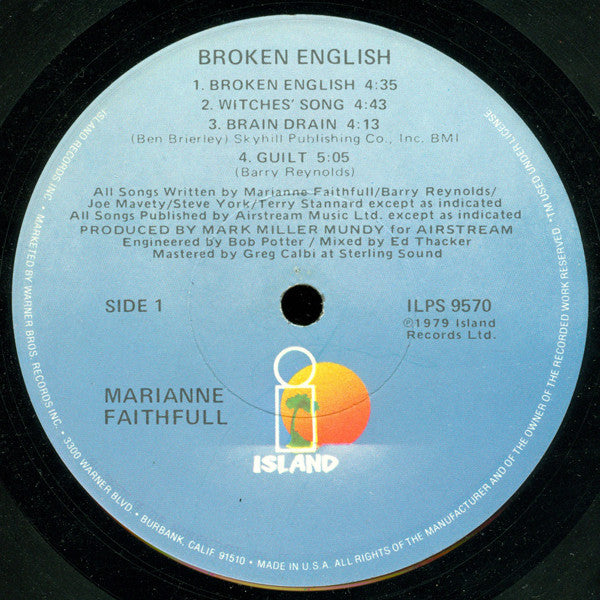 Marianne Faithfull – Broken English LP vinyl record, image 3 of 8