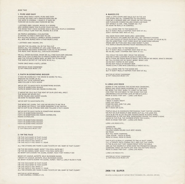 The Who – Odds & Sods LP vinyl record, image 9 of 10
