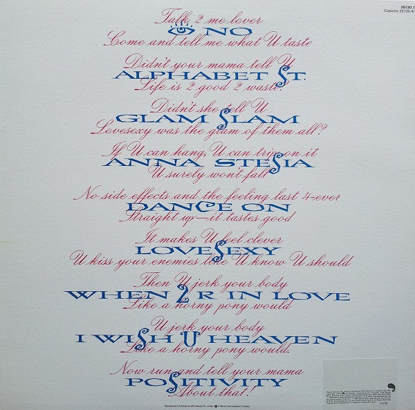 Prince – Lovesexy LP vinyl record, image 2 of 10