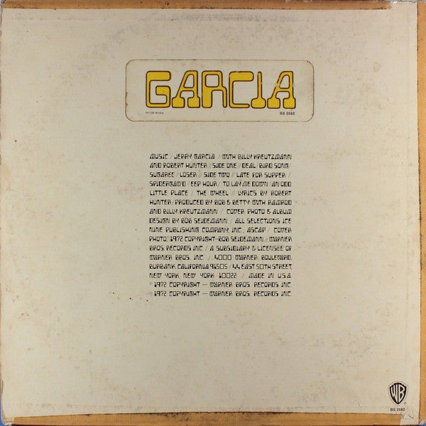 Jerry Garcia – Garcia LP vinyl record, image 2 of 4