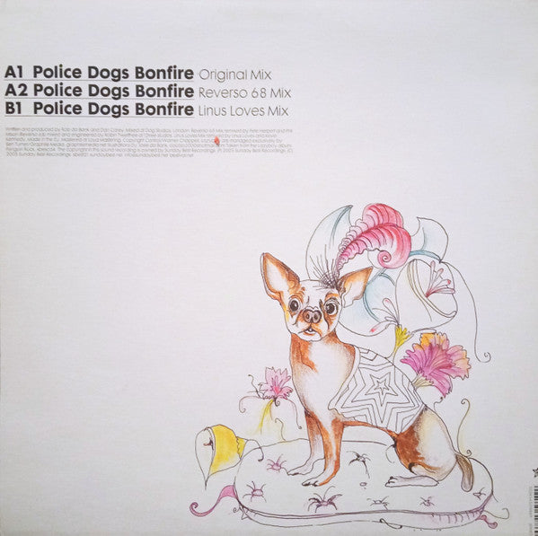 Lazyboy – Police Dogs Bonfire 12" vinyl record, image 2 of 4