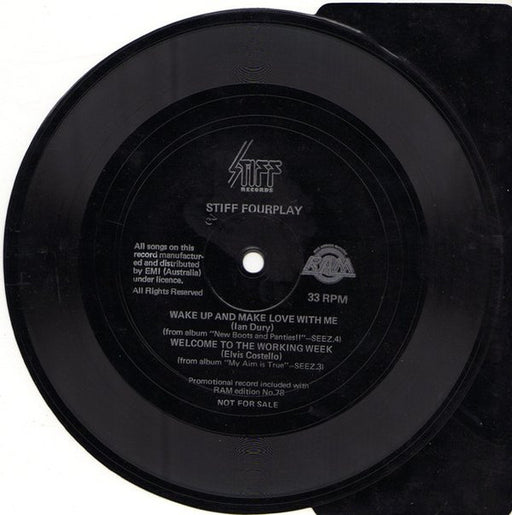 Various – Stiff Fourplay 7" vinyl record, image 1 of 3