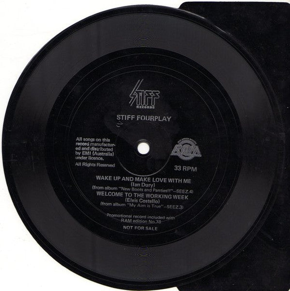 Various – Stiff Fourplay 7" vinyl record, image 1 of 3