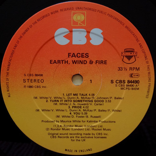 Earth, Wind & Fire – Faces (2xLP) LP vinyl record, image 5 of 10