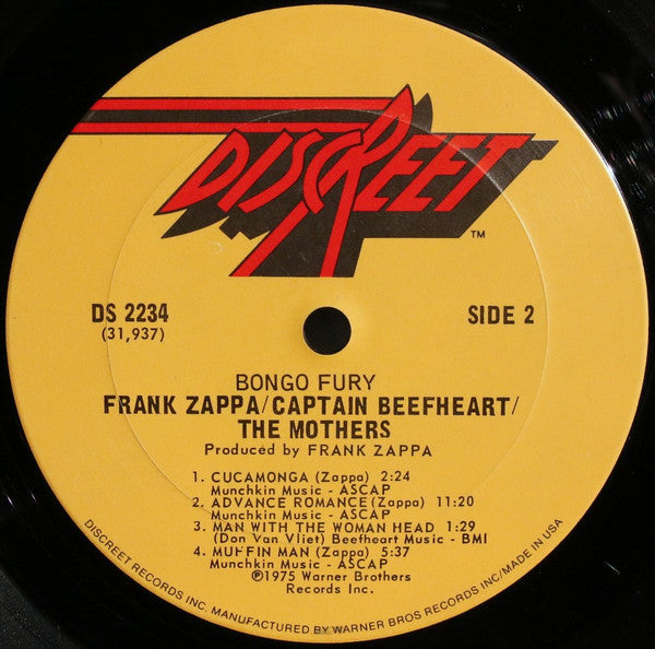 Frank Zappa, Captain Beefheart, The Mothers – Bongo Fury LP vinyl record, image 4 of 10