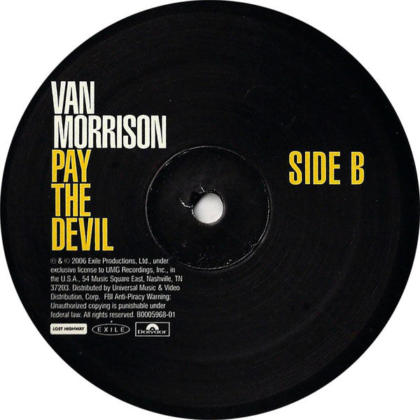 Van Morrison – Pay The Devil LP vinyl record, image 6 of 7