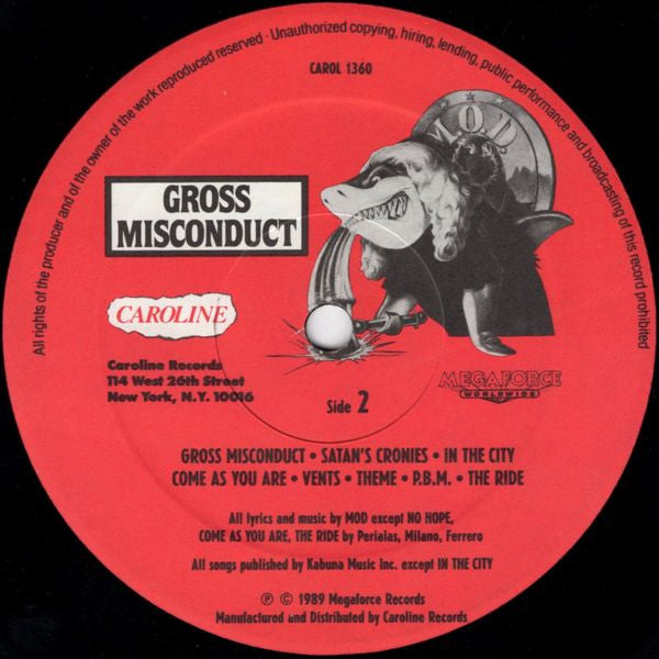 Method Of Destruction – Gross Misconduct LP vinyl record, image 4 of 6
