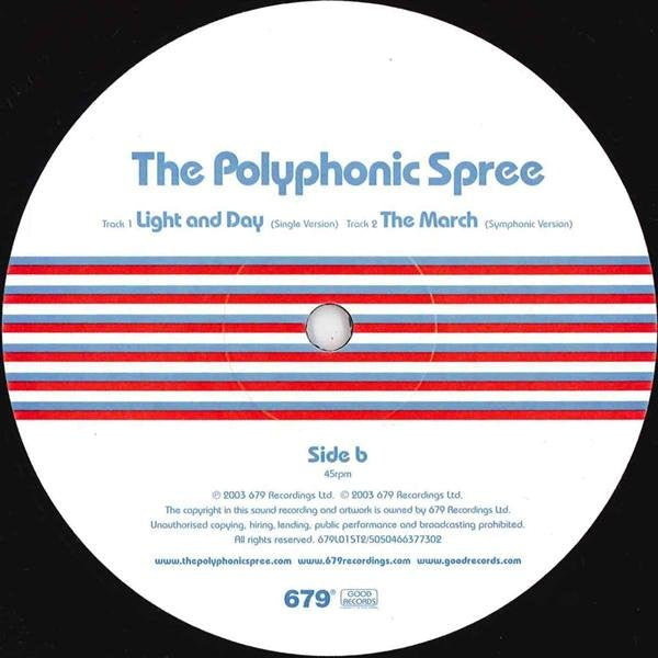The Polyphonic Spree – Light And Day 12" vinyl record, image 4 of 4