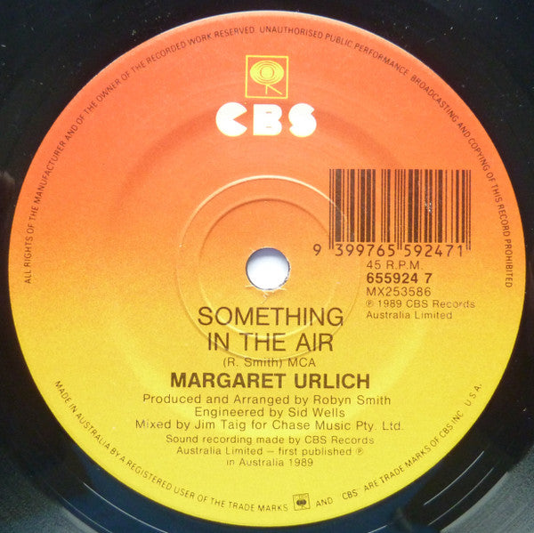Margaret Urlich – Only My Heart Calling 7" vinyl record, image 4 of 4