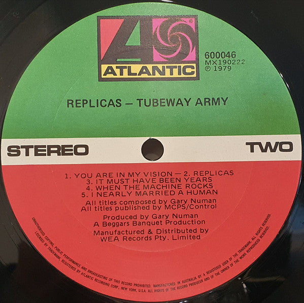 Tubeway Army – Replicas LP vinyl record, image 6 of 6