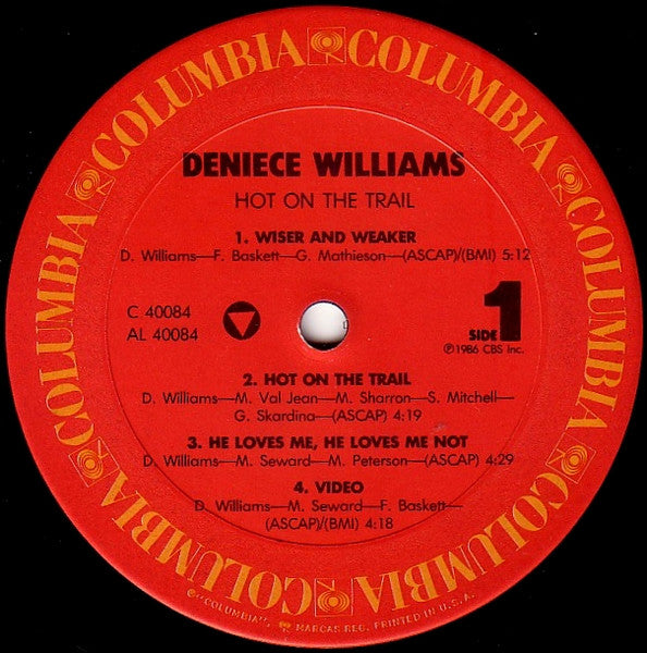 Deniece Williams – Hot On The Trail LP vinyl record, image 3 of 4