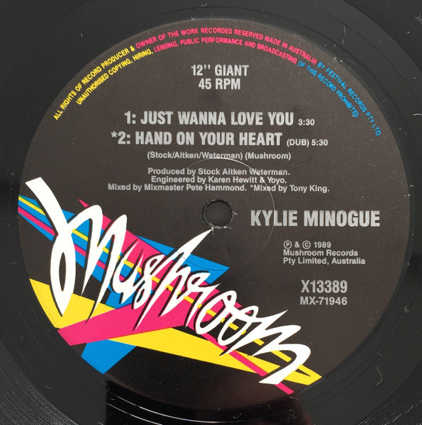 Kylie Minogue – Hand On Your Heart 12" vinyl record, image 4 of 5