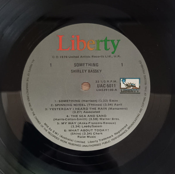 Shirley Bassey – Something LP vinyl record, image 3 of 4