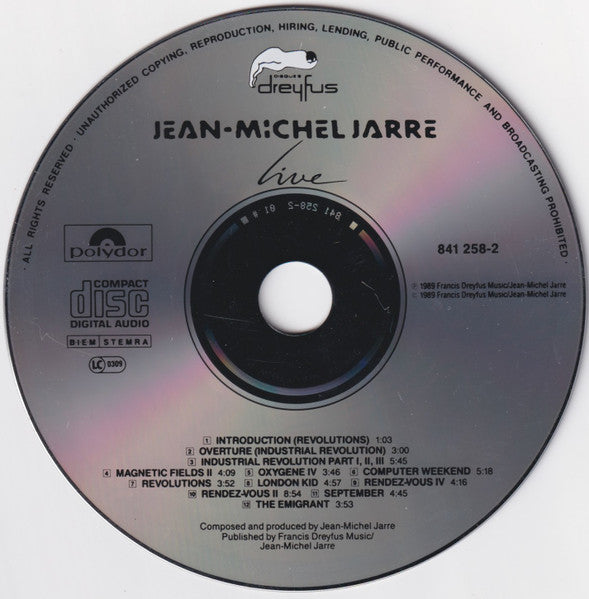 Jean-Michel Jarre – Jarre Live LP vinyl record, image 3 of 10