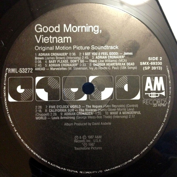 Various – Good Morning, Vietnam (Original Motion Picture Soundtrack) LP vinyl record, image 4 of 4