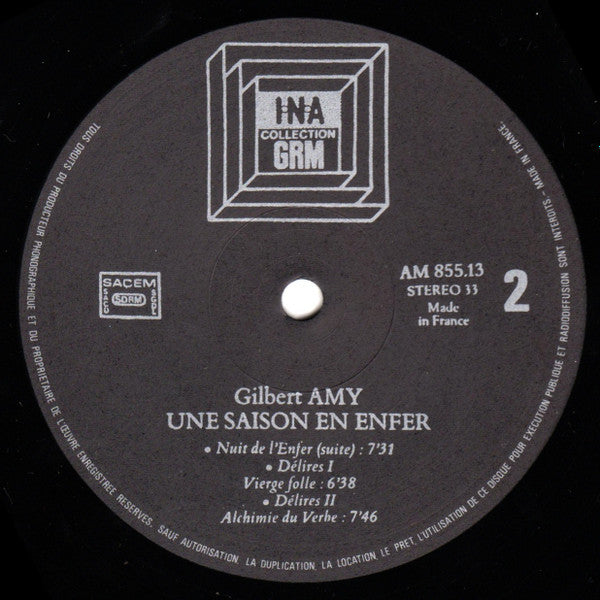 Gilbert Amy – Une Saison En Enfer LP vinyl record, image 6 of 8