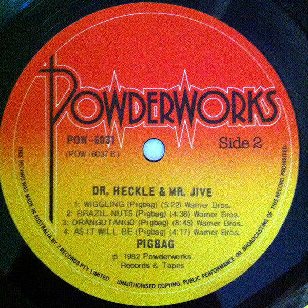 Pigbag – Dr Heckle And Mr Jive LP vinyl record, image 6 of 7