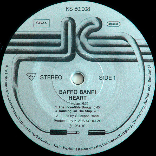Baffo Banfi – Hearth LP vinyl record, image 3 of 4
