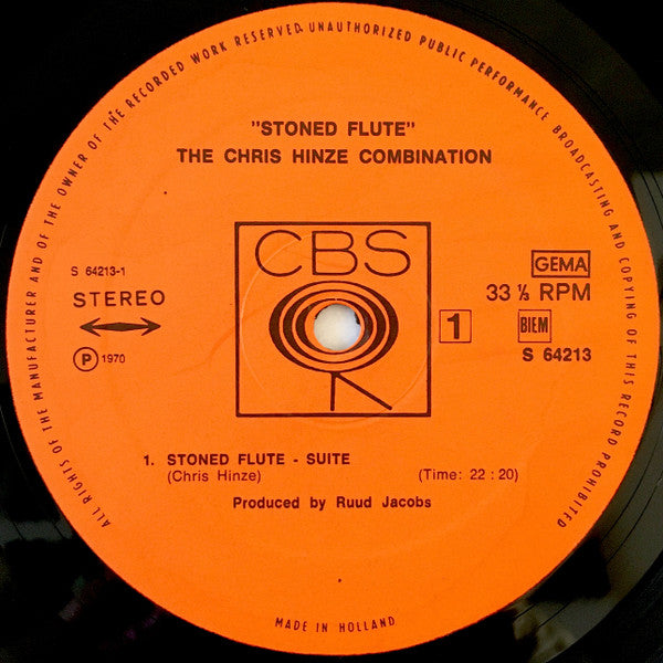 The Chris Hinze Combination – Stoned Flute LP vinyl record, image 6 of 9