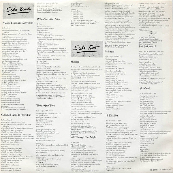 Cyndi Lauper – She's So Unusual LP vinyl record, image 5 of 7