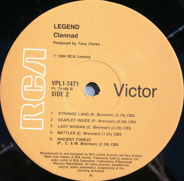 Clannad – Legend LP vinyl record, image 4 of 5