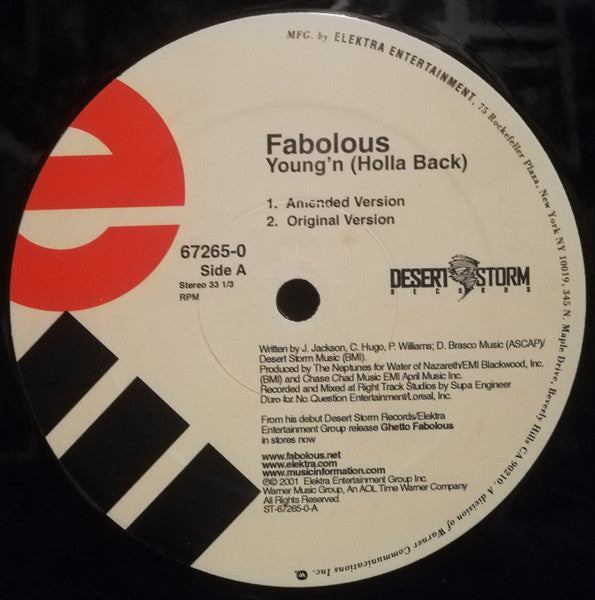 Fabolous – Young'n (Holla Back) 12" vinyl record, image 2 of 3