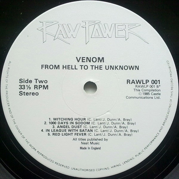 Venom – From Hell To The Unknown... (2xLP) LP vinyl record, image 6 of 9