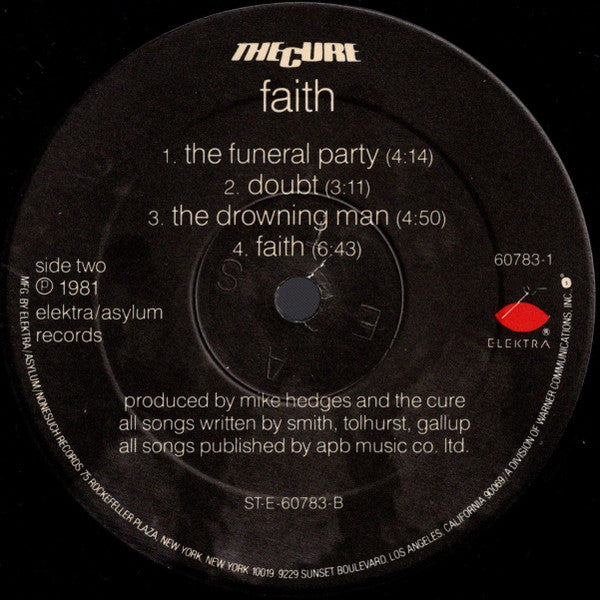 The Cure – Faith LP vinyl record, image 4 of 4