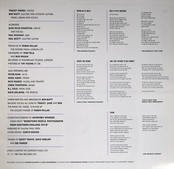 Everything But The Girl – Love Not Money LP vinyl record, image 5 of 6