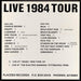 J.F.A. – Live 1984 Tour LP vinyl record, image 2 of 6