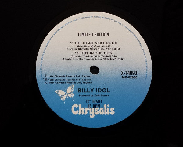 Billy Idol – Eyes Without A Face 12" vinyl record, image 4 of 4