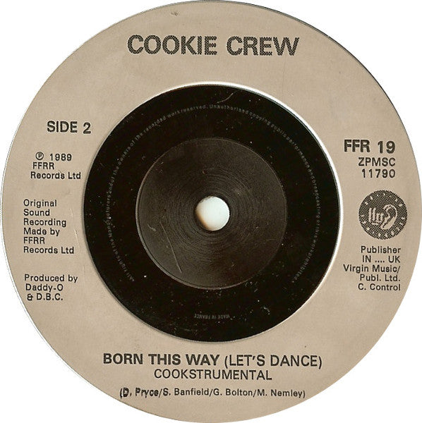 The Cookie Crew – Born This Way (Let's Dance) 7" vinyl record, image 4 of 4