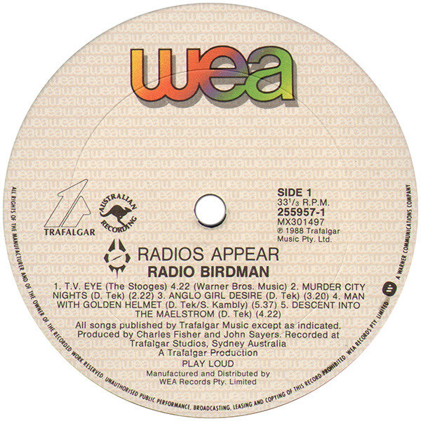 Radio Birdman – Radios Appear LP vinyl record, image 3 of 4