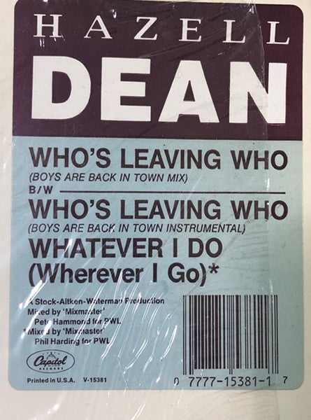 Hazell Dean – Who's Leaving Who 12" vinyl record, image 3 of 3