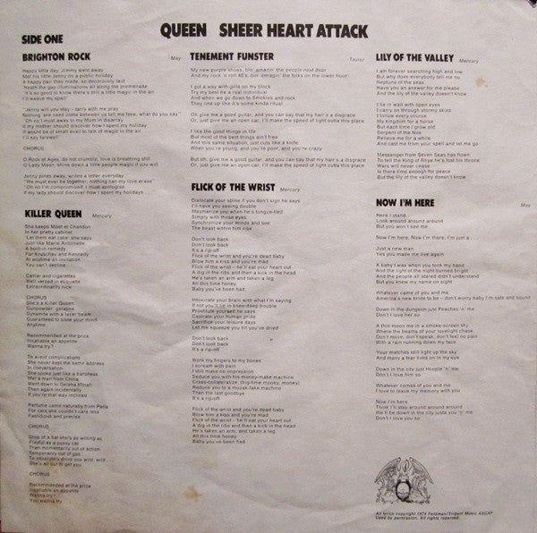 Queen – Sheer Heart Attack LP vinyl record, image 7 of 9