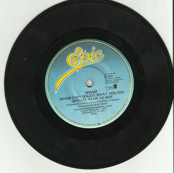 Wham! – Wham Rap! (Enjoy What You Do) 7" vinyl record, image 4 of 5