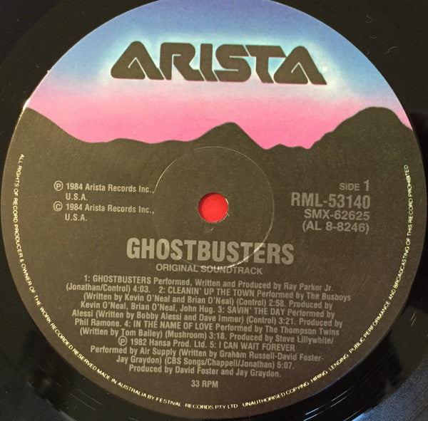 Various – Ghostbusters (Original Soundtrack Album) LP vinyl record, image 3 of 4