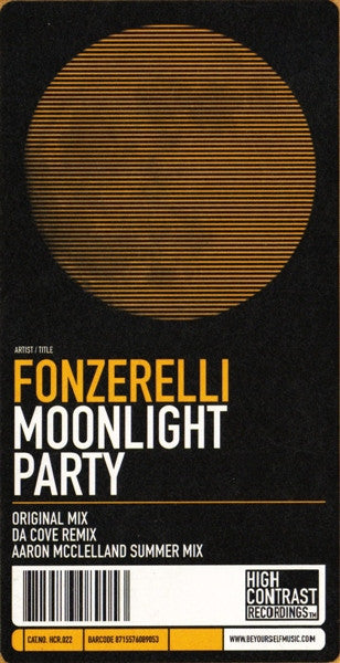 Fonzerelli – Moonlight Party 12" vinyl record, image 5 of 5