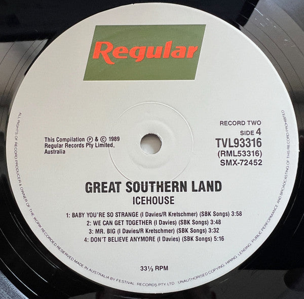 Icehouse – Great Southern Land (2xLP) LP vinyl record, image 9 of 9