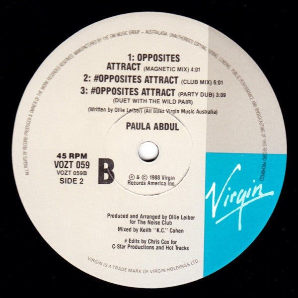 Paula Abdul – Opposites Attract 12" vinyl record, image 4 of 4