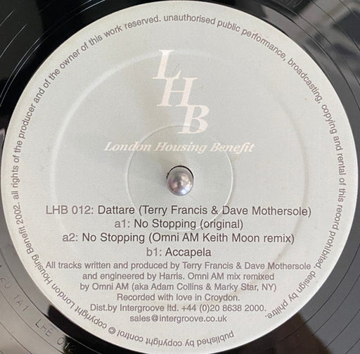 Dattare – No Stopping 12" vinyl record, image 1 of 2