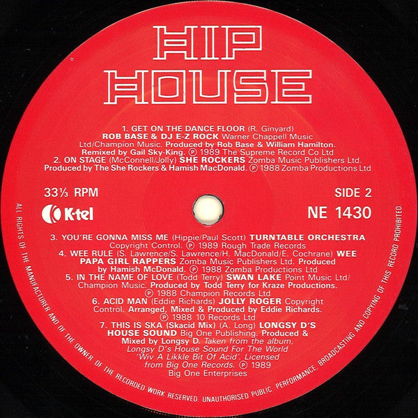 Various – Hip House - The Deepest Beats In Town LP vinyl record, image 4 of 4