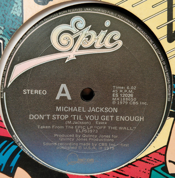 Michael Jackson – Don't Stop 'Til You Get Enough / I Can't Help It 12" vinyl record, image 5 of 6